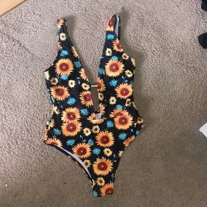 Sexy Floral swimsuit one piece